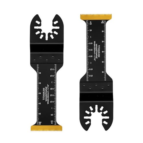 Oszillierender Werkzeugklingenschärfer mit Bimetall-Titanbeschichtung, 118 x 32 mm Zubehör, 2-teiliges Zimmermannswerkzeug for viele Materialien von LYXDWRC