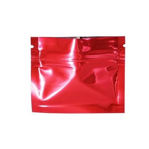 Wiederverschließbare Durchsichtige 100pcs 7.5*6.3cm Heat Seal Aluminum Foil Ziplock Bags Flat Zip Lock Package Bag Retail Plastic Foil Zip Bags Beutel für verschiedene Materialien geeignet(Red) von LYXYGMV