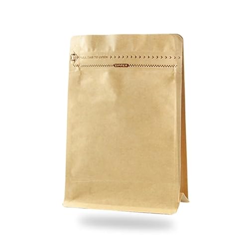 Wiederverschließbare Durchsichtige 25pcs Thick Flat Bottom Coffee Bean Mylar Package Bags with Valve Aluminum Foil Side Gusset Zip Lock Coffee Bean Storage Bags Beutel für verschiedene Materialien gee von LYXYGMV