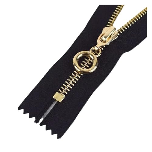 zipper 5 Stück 15–30 cm 3# Metallreißverschluss Goldener Zahn Dekoration Reißverschlusstasche Taschenreißverschlüsse Reparaturset Close-End-Reißverschlüsse Nähzubehör Für nähen jeans westen lederwaren von LYXYGMV