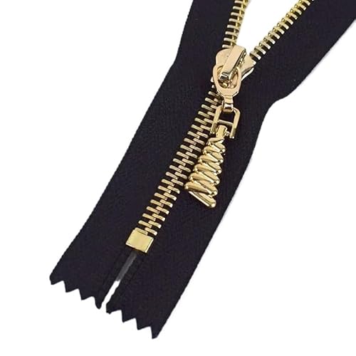 zipper 5 Stück 15–30 cm 3# Metallreißverschluss Goldener Zahn Dekoration Reißverschlusstasche Taschenreißverschlüsse Reparaturset Close-End-Reißverschlüsse Nähzubehör Für nähen jeans westen lederwaren von LYXYGMV