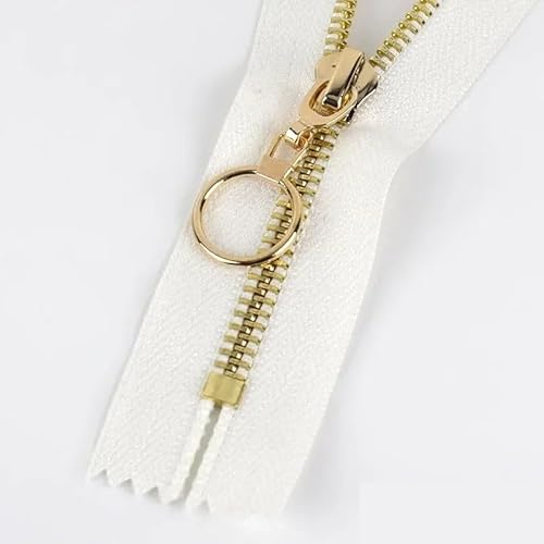 zipper 5 Stück 15–30 cm 3# Metallreißverschluss Goldener Zahn Dekoration Reißverschlusstasche Taschenreißverschlüsse Reparaturset Close-End-Reißverschlüsse Nähzubehör Für nähen jeans westen lederwaren von LYXYGMV