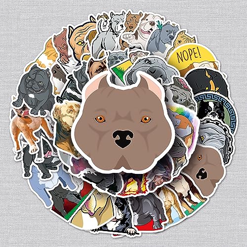 Böse Hund Aufkleber Bully Dog Sticker Set 50 Stücke Niedlich Deko für Auto Laptop Skateboard Fahrrad Moped Motorrad Fahrrad Computer,Geeignet für Erwachsene Kinder von LYunMu