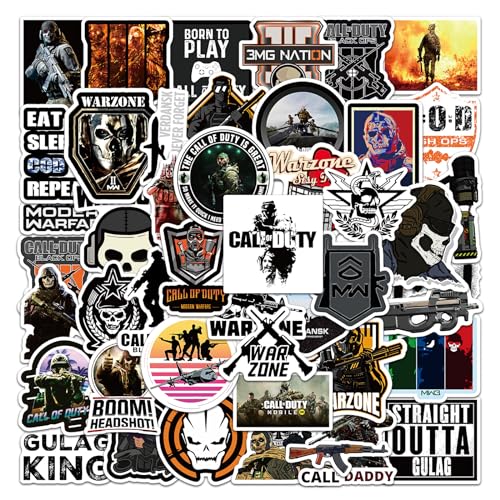 Call of Duty Aufkleber Call of Duty Sticker Set 100 Stücke Niedlich Deko für Auto Laptop Skateboard Fahrrad Moped Motorrad Fahrrad Computer,Geeignet für Erwachsene Kinder von LYunMu