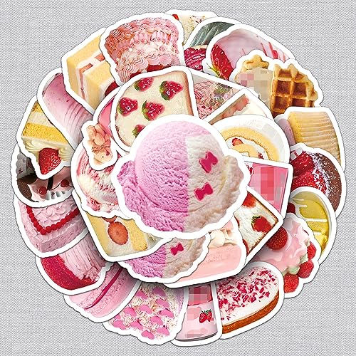 Dessert Aufkleber Kuchen Sticker Set 50 Stücke Niedlich Deko für Auto Laptop Skateboard Fahrrad Moped Motorrad Fahrrad Computer,Geeignet für Erwachsene Kinder von LYunMu