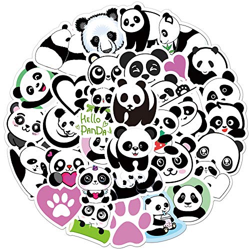 Panda Aufkleber Panda Sticker Set 50 Stücke Niedlich Deko für Auto Laptop Skateboard Fahrrad Moped Motorrad Fahrrad Computer,Geeignet für Erwachsene Kinder von LYunMu