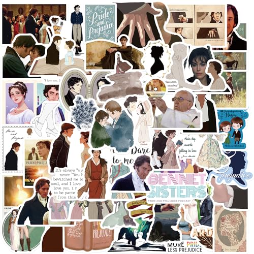 Pride and Prejudice Aufkleber Pride and Prejudice Sticker Set 50 Stücke Niedlich Deko für Auto Laptop Skateboard Fahrrad Moped Motorrad Fahrrad Computer,Geeignet für Erwachsene Kinder von LYunMu