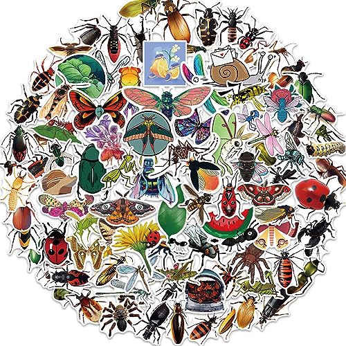 Süße Insekten Aufkleber Insekten Sticker Set 100 Stücke Niedlich Deko für Auto Laptop Skateboard Fahrrad Moped Motorrad Fahrrad Computer,Geeignet für Erwachsene Kinder von LYunMu