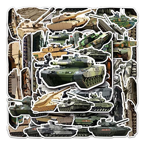 Tank Aufkleber Militärisch Tank Sticker Set 50 Stücke Niedlich Deko für Auto Laptop Skateboard Fahrrad Moped Motorrad Fahrrad Computer,Geeignet für Erwachsene Kinder von LYunMu