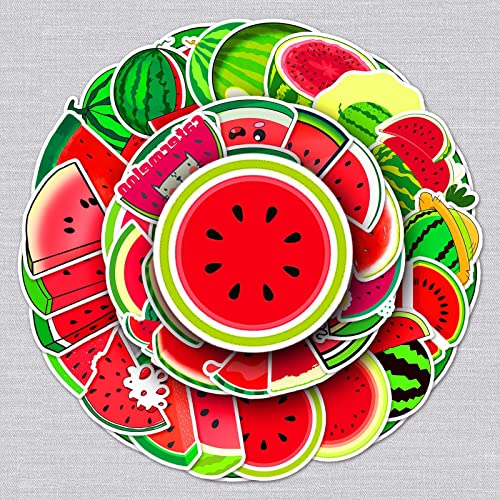 Wassermelone Aufkleber Watermelon Sticker Set 50 Stücke Niedlich Deko für Auto Laptop Skateboard Fahrrad Moped Motorrad Fahrrad Computer,Geeignet für Erwachsene Kinder von LYunMu