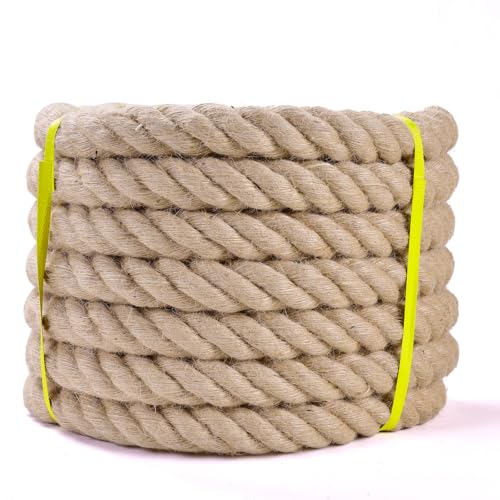 LZ.MZXU Juteseil 26mm x 15M Natur Juteschnur Hanfseil kordelband für Garten Jute Pflanzen Deko Kordel Paketschnur Basteln DIY Dekoration Seil von LZ.MZXU