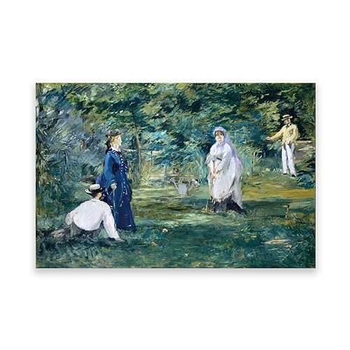 LZ6J8C9 Berühmtes Gemälde von Édouard Manet. Reproduktion von Leinwanddrucken „Ein Spiel“. Druck auf Leinwand. Klassische Bilder für das Wohnzimmer, 30 x 45 cm (11,8 x 17,7), rahmenlos von LZ6J8C9