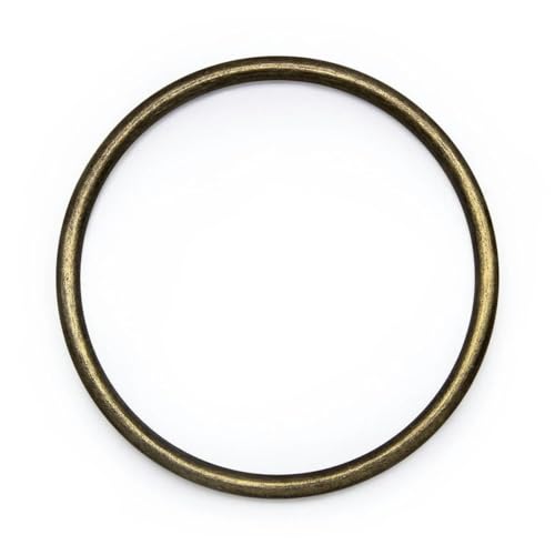 10 Stück 58 mm Bronze Gold Silber Großer Kreis O-Ring Verbindung Metalllegierung Für Schuhe Taschen Gürtelschnallen DIY Handgefertigte Accessoires-Innen 58 mm-Bronze703 von LZBANI