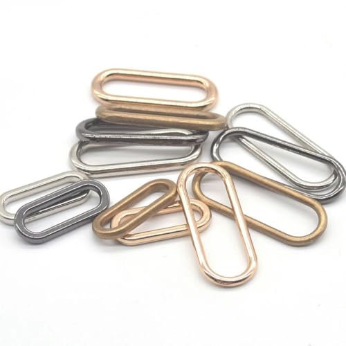 20 Stück/Los Silber Gold Bronze 20 mm 25 mm 30 mm Verbindung ovaler Ring Metalllegierung Schuhe Taschen Kleidungsstück Schnallen DIY Zubehör Nähen- C 25MM-Bronze 703 von LZBANI