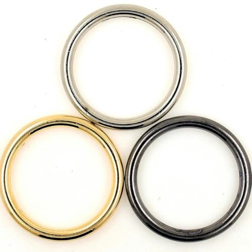 20 teile/los 30mm (1-1/2 '') schwarz bronze gold silber kreis ring Verbindung legierung metall schuhe taschen Gürtel Schnallen DIY-B 701 silber von LZBANI