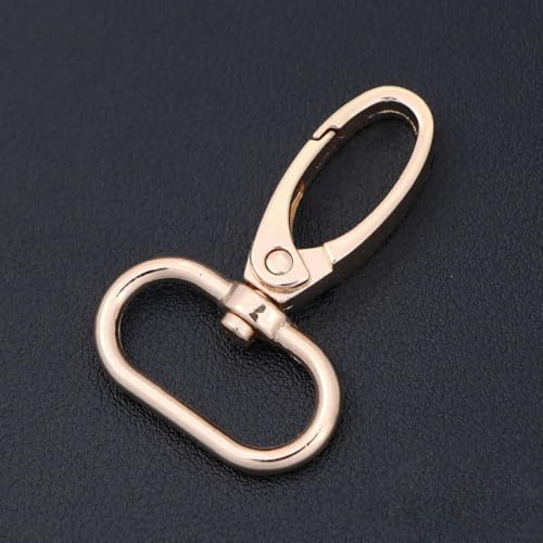 5 Stück drehbarer Karabinerverschluss für Gurttaschen, Metallschnallen, Gurtband, Karabinerhaken, Schlüsselring, Karabiner, DIY-Zubehör-5 Stück-25 mm-Gold von LZBANI