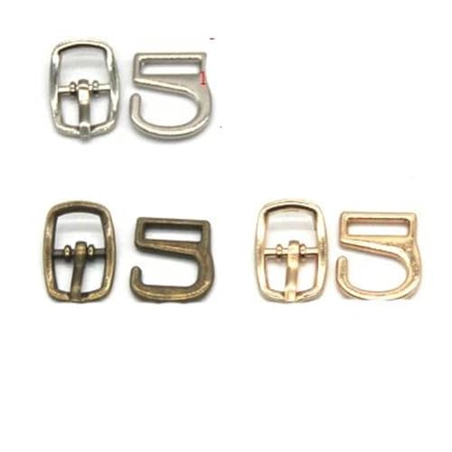 8 Sets Metallschnalle mit 9 Haken zum Ausbessern von Schuhen, Taschen, Gürtelschnallen, Dekoration, DIY-Schuhzubehör, Nähen-Nr. 025A, 10 mm, 8 Sets von LZBANI