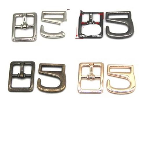 8 Sets Metallschnalle mit 9 Haken zum Ausbessern von Schuhen, Taschen, Gürtelschnallen, Dekoration, DIY-Schuhzubehör, Nähen-Nr. 026A, 12 mm, 8 Sets von LZBANI