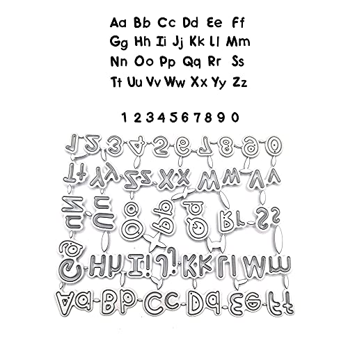 LZBRDY 26 Alphabet-Buchstaben 0-9 Zahlen Stanzformen für Kartenherstellung Scrapbooking Geburtstag Thanksgiving Weihnachten Ostern Handwerk Stanzformen von LZBRDY