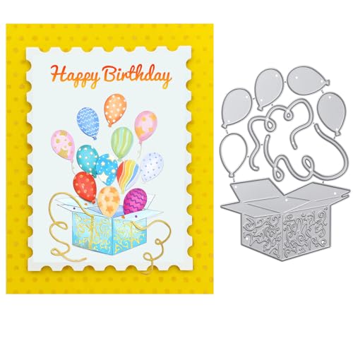 LZBRDY Stanzschablone für Ballons, Geschenkbox, Prägeschablone für Kartenherstellung und Scrapbooking, Kunsthandwerk, Stanzformen, Scrapbooking-Zubehör von LZBRDY