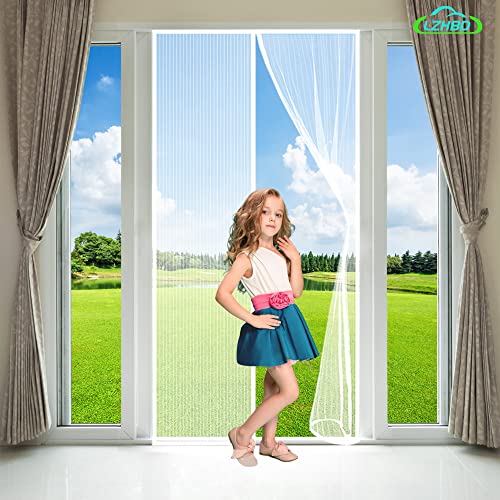 LZHBD Küche Magnet Fliegengitter Tür, 150x180 cm Insektenschutz Fliegenvorhang Moskitonetz Magnetvorhang, Lamellenvorhang Magnetverschluss, Weiß, Neuste Version LZHBD Küche Magnet Fliegengitter Tür, 150x180 cm Insektenschutz Fliegenvorhang Moskitonetz Magnetvorhang, Lamellenvorhang Magnetverschluss, Weiß, Neuste Version von LZHBD
