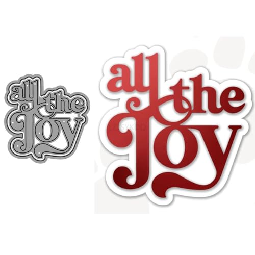 All The Joy Stanzformen für Kartenherstellung, Weihnachten, Metall-Stanzformen für Papier, Scrapbooking, DIY-Schablonen für Album, Party, Hochzeit, Festivals, Dekoration von LZJSYKDQ