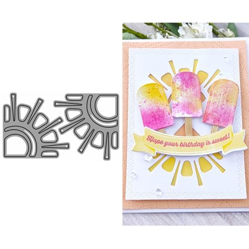 Hohle Sonnen-Stanzformen für Kartenherstellung, Spitzenmetall-Stanzformen für Papier, Scrapbooking, DIY-Schablonen für Album, Party, Hochzeit, Festivals, Dekoration von LZJSYKDQ