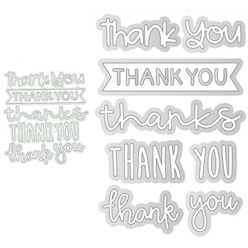 KDQ1417 "Thank You"-Stanzformen für Kartenherstellung, Dankeschön-Stanzformen aus Metall für Papier, Scrapbooking, DIY-Schablonen für Album, Party, Hochzeit, Festivals, Dekoration, KDQ1417 von LZJSYKDQ