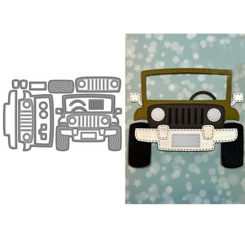 Kombi-SUV-Stanzformen für Kartenherstellung, Auto-Metall-Stanzformen für Papier, Scrapbooking, DIY-Schablonen für Album, Party, Hochzeit, Festivals, Dekoration, KDQ1661 von LZJSYKDQ