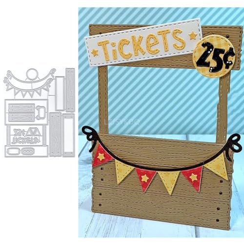 Stanzschablonen für Kartenherstellung, Tickets, Metall-Stanzformen für Papier, Scrapbooking, DIY-Schablonen für Album, Party, Hochzeit, Festivals, Dekoration von LZJSYKDQ