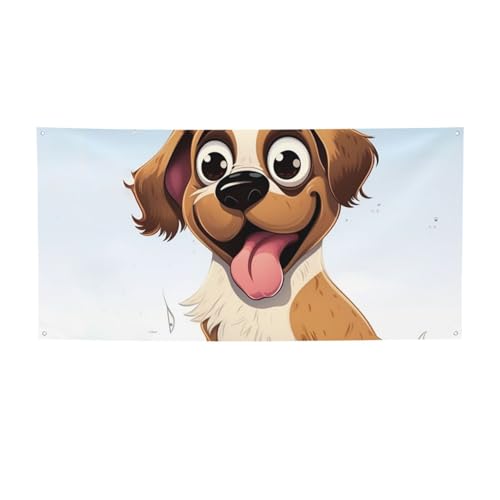 Banner Party Decor Personalisierte Schilder, lustige Hunde-Banner, Geburtstagsparty, Hintergrund, Wanddekoration, Schild, Innen- und Außenbereich, Party, Abschlussfeier, Event, 180 x 89 cm von LZQPOEAS