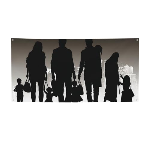 Banner Partydekoration, personalisierbare Schilder, Familien-Silhouette, Banner, Geburtstagsparty, Hintergrund, Wanddekoration, Schild, Innen- und Außenbereich, Party, Abschlussfeier, Veranstaltung, von LZQPOEAS