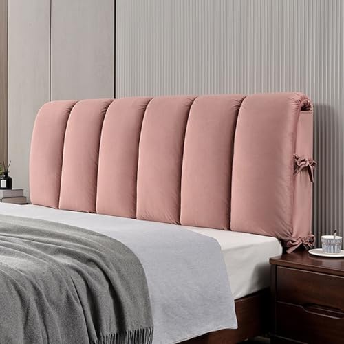 LZTET Bett Kopfteil Bezug,All-Inclusive Kopfteilbezug,Mit Stretch Side Bezug Aus Weichem Stretch-HolläNdischer Samtstoff,Staubdichte SchutzhüLle,Flexibler Bettkopfteilbezug(210 * 60cm,Pink) von LZTET