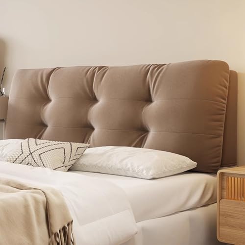 LZTET Bett Kopfteil Bezug,Samtstoff Ledergewebe Bed Headboard Cover,Waschbar Bettkopfteil Husse,Staubdichte SchutzhüLle FüR Gepolsterte Schlafzimmer Kopfteil(150 * 60 * 12CM(Paste),Coffee) von LZTET