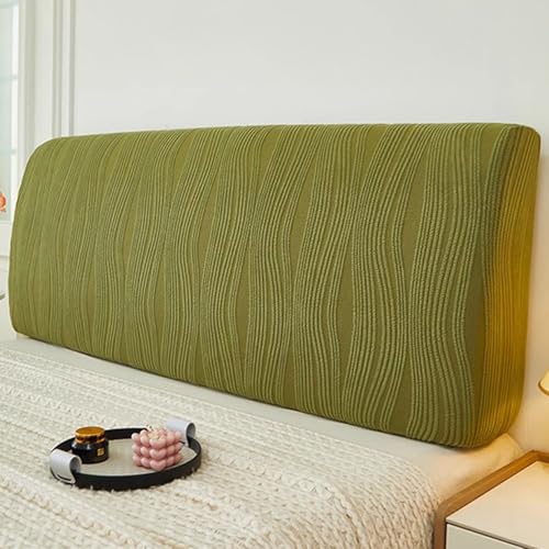 LZTET Bett Kopfteil Bezug,Waschbarer Kopfteilbezug FüR Betten,Mit Stretch Side Bezug Aus Weichem Stretch-Jacquard-Samtstoff,Staubdichte SchutzhüLle FüR Schlafzimmerkopftei(220cm,Grass Green) von LZTET