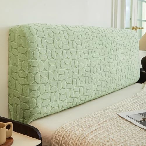 LZTET Bettkopfteil Hussen,Dehnbare Kopfteilbezug,All-Inclusive-Design Einfarbiger Elastischer Schutz,Weicher Samtstoff,Staubdichte SchutzhüLle FüR Schlafzimmer Kopfteil(120cm,Green C) von LZTET