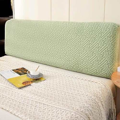 LZTET Kopfteilbezug FüR Bett,Elastischer Schutz,Weicher Jacquard-Samtstoff Staubdicht,All-Inclusive Kopfteilbezug,SchutzhüLle FüR Gepolsterte Schlafzimmer Kopfteil(150cm,Green 2) von LZTET