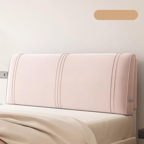 LZTET Lesekissen,Weicher HolläNdischer Samtstoff Staubdichte SchutzhüLle,Universell Verdicken Kopfteilbezug üBerzug FüR Gepolsterte Schlafzimmer Kopfteil(120 * 60 * 6cm(Paste),Light pink) von LZTET