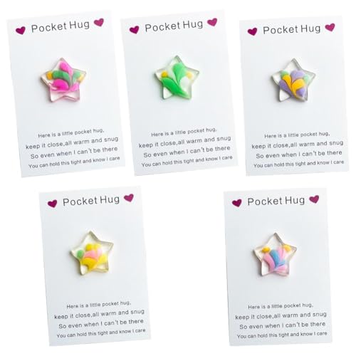 Little Star Pocket Hug Token Geschenkkarte Andenken Pocket Hug Token Bulk Umarmung Gruß mit Austauschsternen, kleine Karten R Karte von LZYWOD