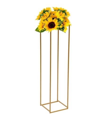 LZZYFPX 100cm Gold Blume Stehen Rack Eisen Kunst Geometrische Spalte Vasen Ständer Hochzeit von LZZYFPX