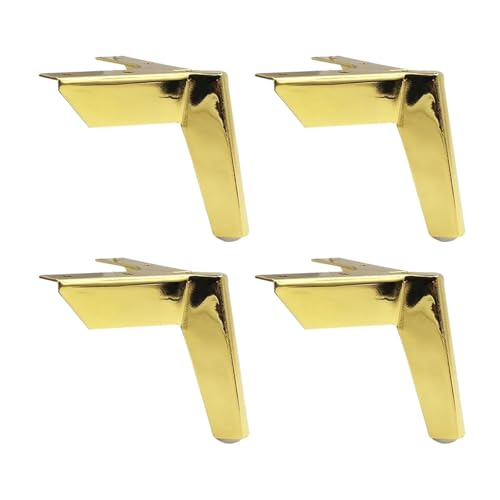 LZZYFPX 4PCS Moderne Möbelbeine Metall Gold Schwarz Eisen Sofa Füße for Tisch Bett Stuhl Schreibtisch Kommode Schrank Unterstützung Möbel Hardware(Gold 15cm) von LZZYFPX