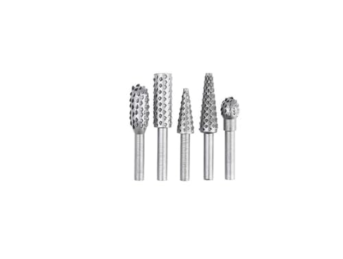 LZZYFPX 5PCS/10PCS 6mm Schaft Rotary Burr Set Holz Raspel Datei Bohrer Bits Rotary Raspel Set for holzbearbeitung Rotary Datei Schleifen Kopf Durable(5pcs Grey) von LZZYFPX