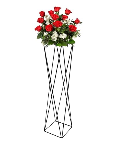 LZZYFPX Ballon Hochzeit Blumenständer Pflanzenhalter Gartendekoration Golden/Silber/Schwarz/Weiß(Black) von LZZYFPX