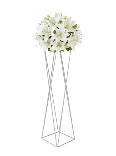 LZZYFPX Ballon Hochzeit Blumenständer Pflanzenhalter Gartendekoration Golden/Silber/Schwarz/Weiß(Silver) von LZZYFPX