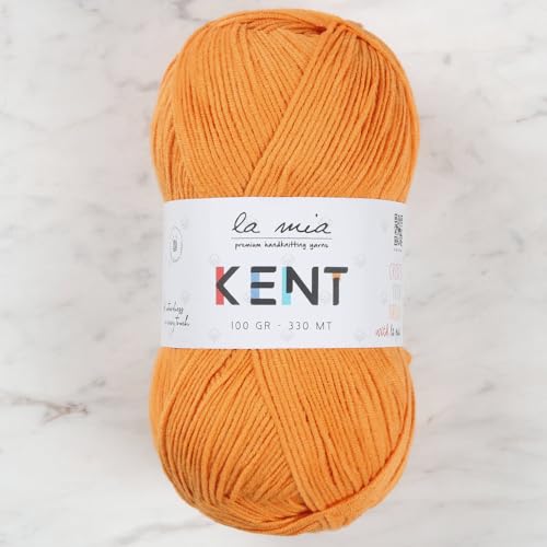 La Mia Kent L150 Garn aus 50 % Baumwolle und 50 % Acryl, 100 g, 330 m, Orange von La Mia