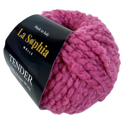 La Sophia Wolle |Tender Garn 100% Schurwolle| 50g Schurwolle zum Stricken oder Häkeln (TF7415 Rosa) von La Sophia WOLLE