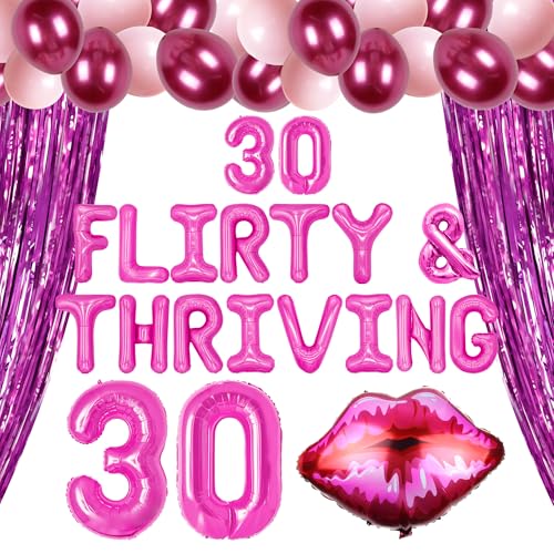 LaVenty 30 Flirty and Thriving Birthday Decoration 30th Balloon Garland Flirty Thirty Birthday Decors Dirty Thirty 30th Birthday Supplies von LaVenty