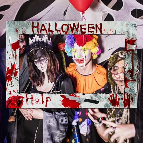 LaVenty Halloween Dekoration Haunted House Dekorationen Halloween Zombie Party Foto Booth Requisiten Rahmen Dekor Halloween Party Schild Halloween Hexe Dekorationen von LaVenty