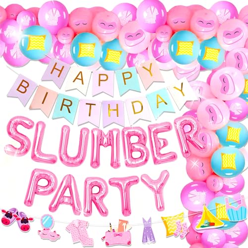 LaVenty Luxury Slumber Party Decoration Slumber Party Banner Pajama Party Decoration Sleepover Party Girls Night Out Party Decoration von LaVenty