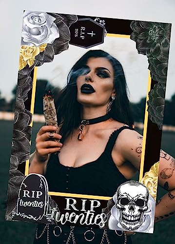 LaVenty Rip to My 20s Party Photo Booth Props Rip Twenties Party Supplies Gothic Birthday Photo Booth Props Death to My 20s Party Supplies Beerdigung für meine Jugend 30. Dekoration von LaVenty